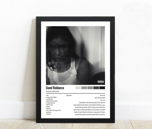 Gracie Abrams | Good Riddance | Custom Album Cover Poster Print