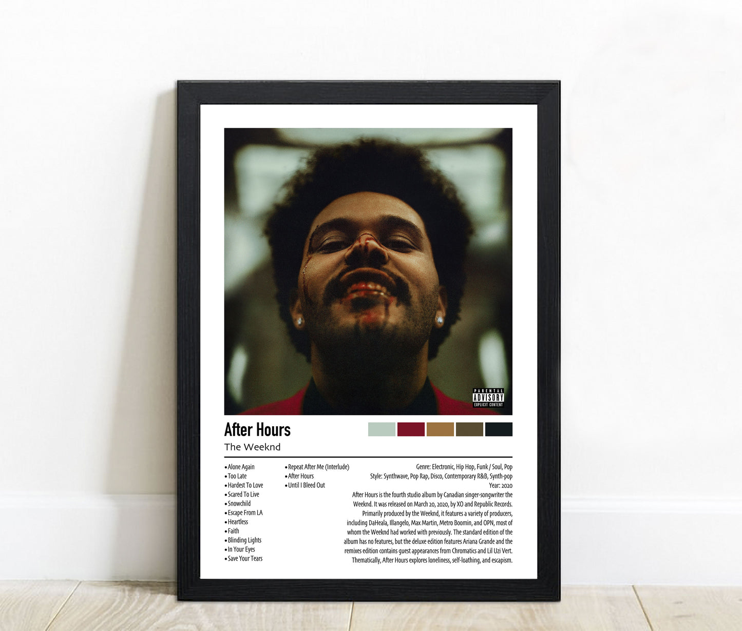 The Weeknd | After Hours | Custom Album Cover Poster Print