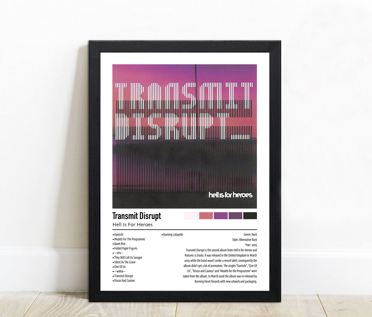 Hell Is For Heroes | Transmit Disrupt | Custom Album Cover Poster Print