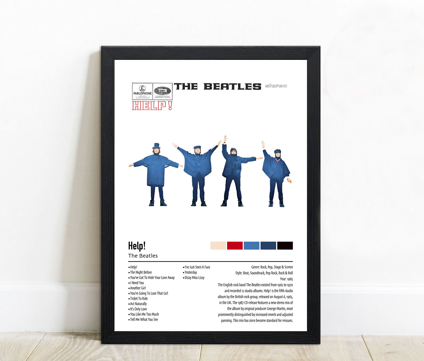 The Beatles | Help! | Custom Album Cover Poster Print