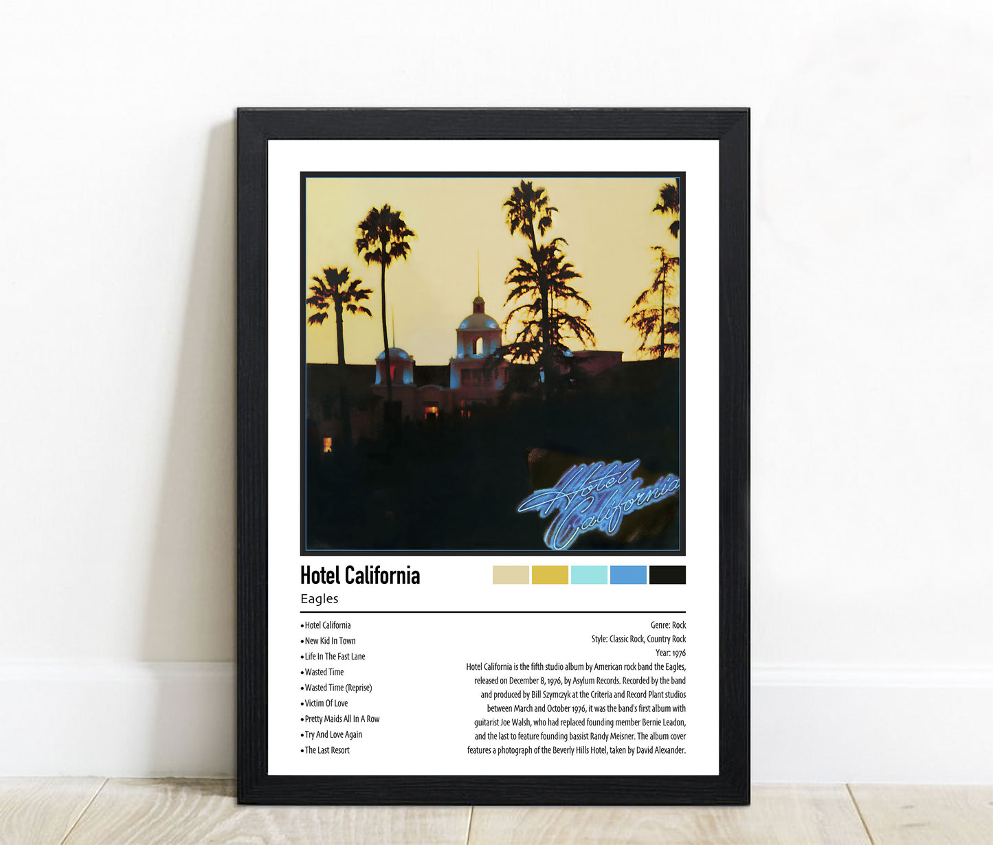 Eagles | Hotel California | Custom Album Cover Poster Print