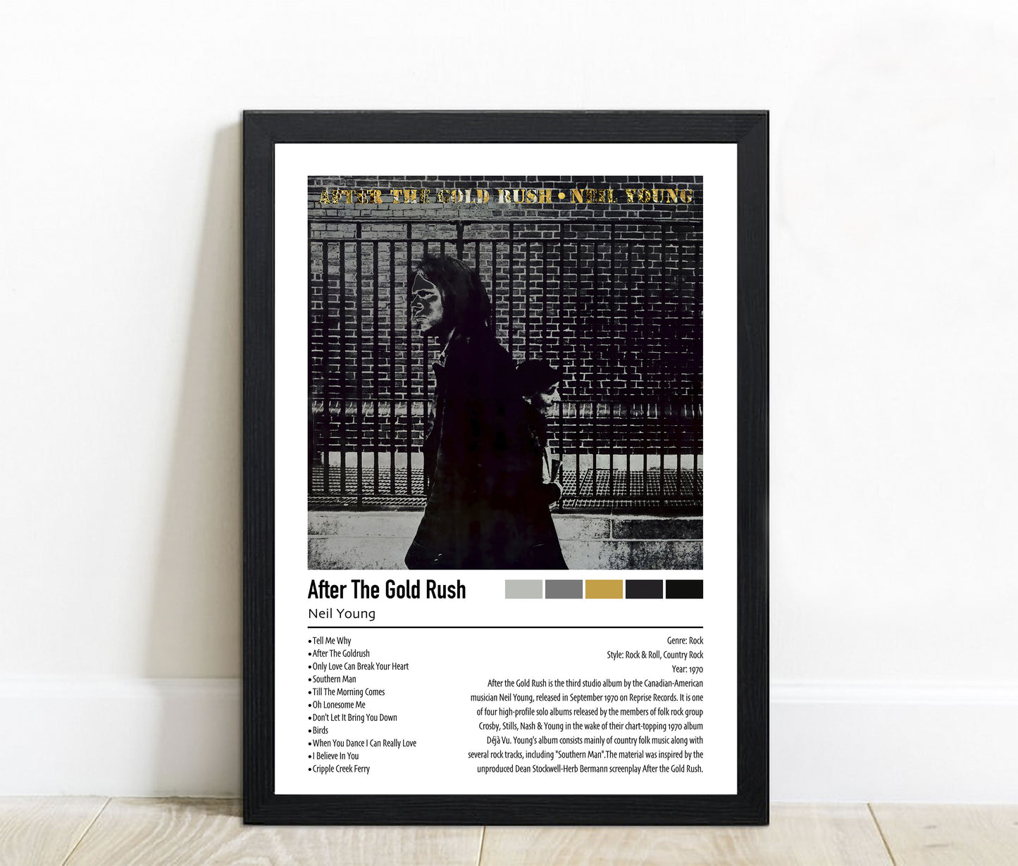 Neil Young | After The Gold Rush | Custom Album Cover Poster Print