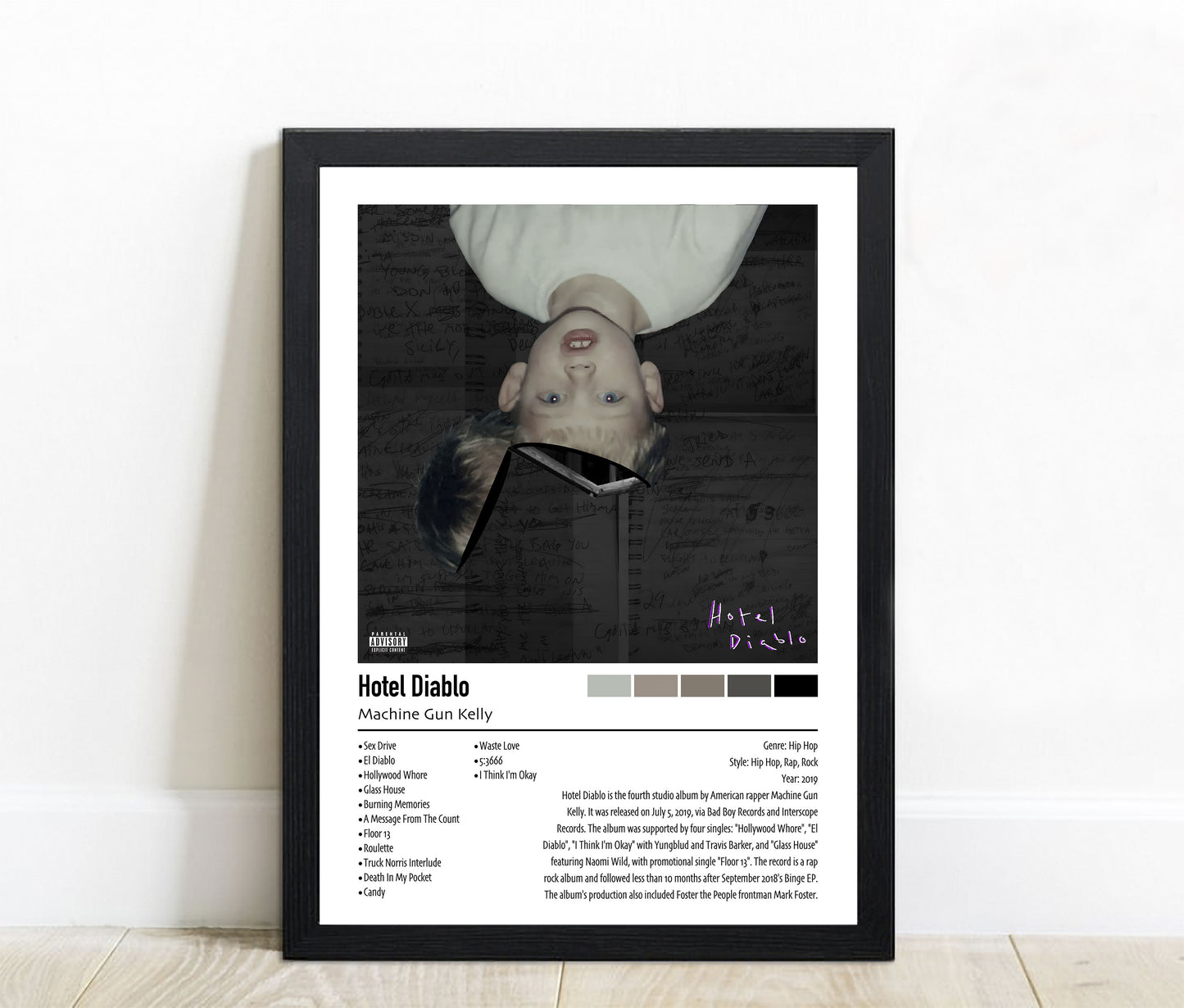 Machine Gun Kelly | Hotel Diablo | Custom Album Cover Poster Print