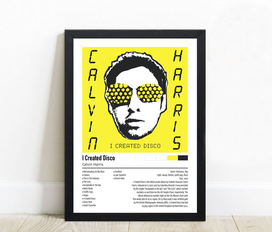 Calvin Harris | I Created Disco | Custom Album Cover Poster Print