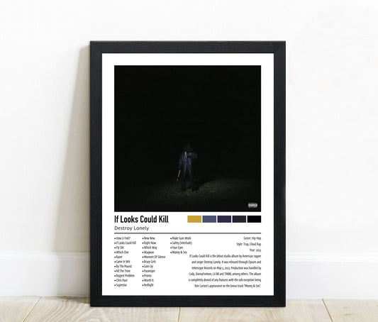 Destroy Lonely | If Looks Could Kill | Custom Album Cover Poster Print