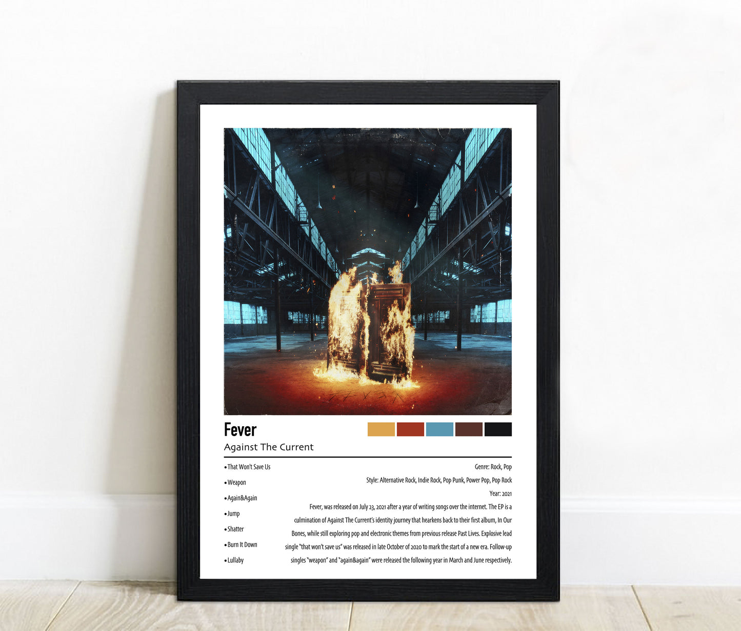 Against The Current | Fever | Custom Album Cover Poster Print