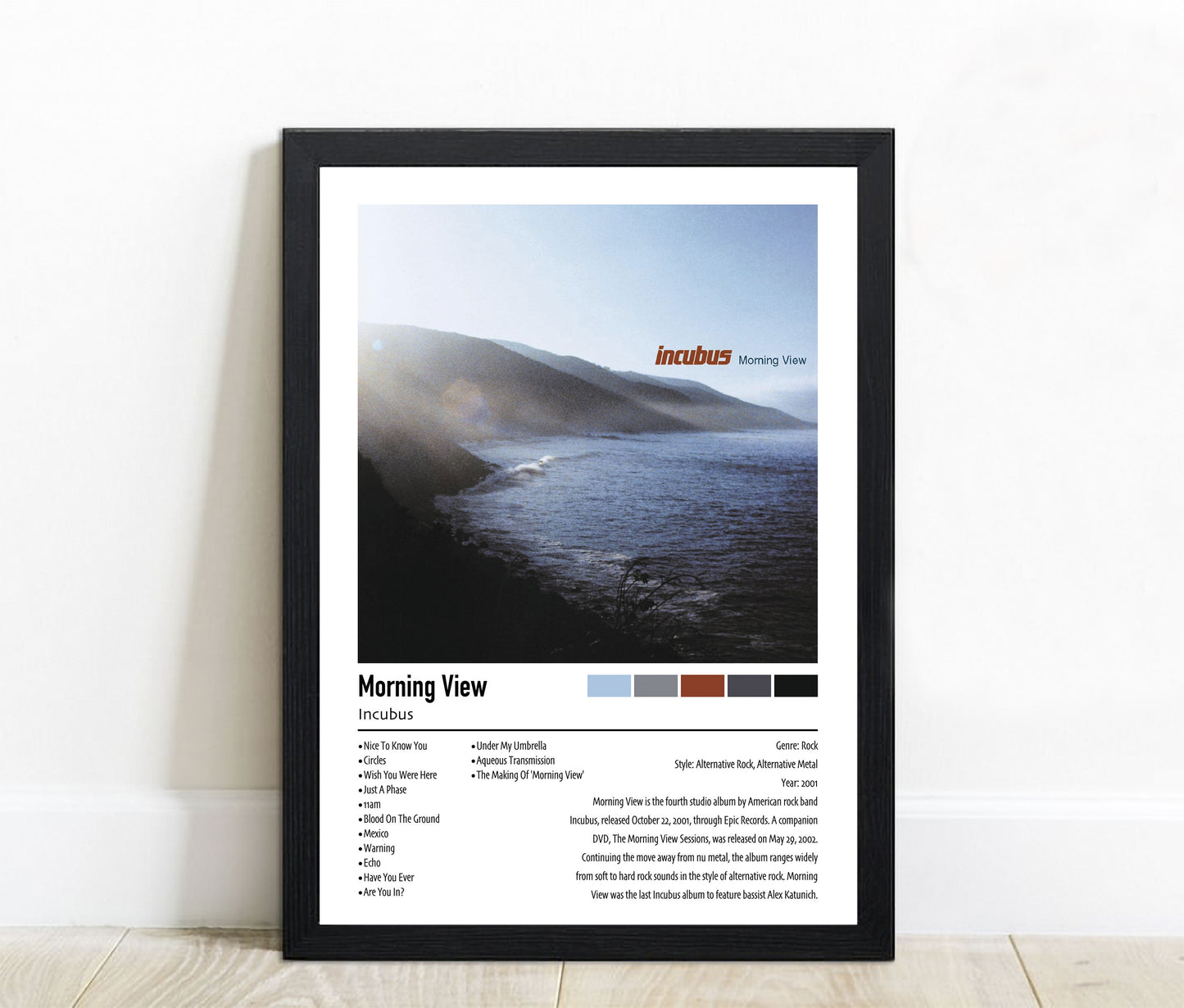 Incubus | Morning View | Custom Album Cover Poster Print