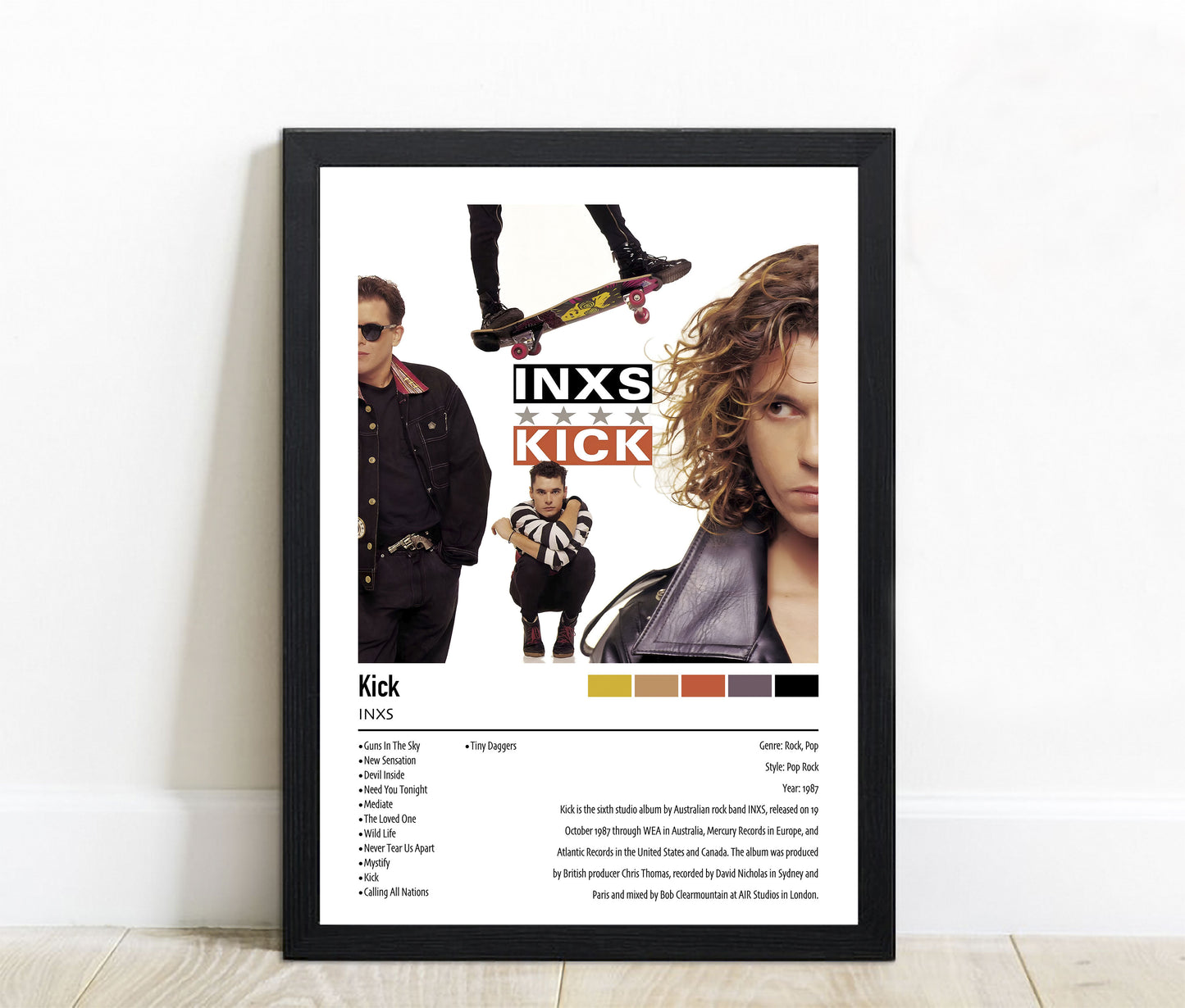 INXS | Kick | Custom Album Cover Poster Print