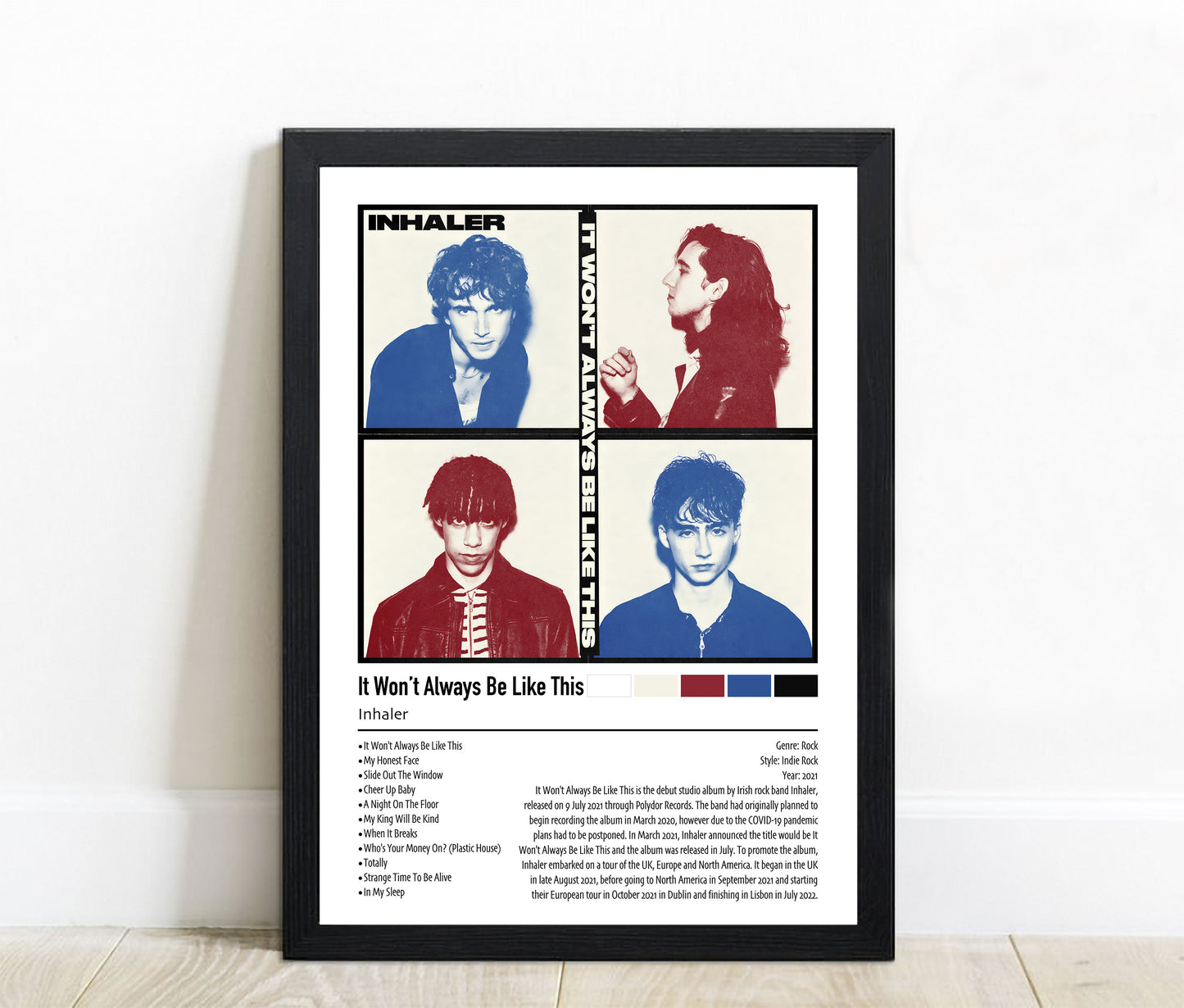 Inhaler | It Won't Always Be Like This | Custom Album Cover Poster Print