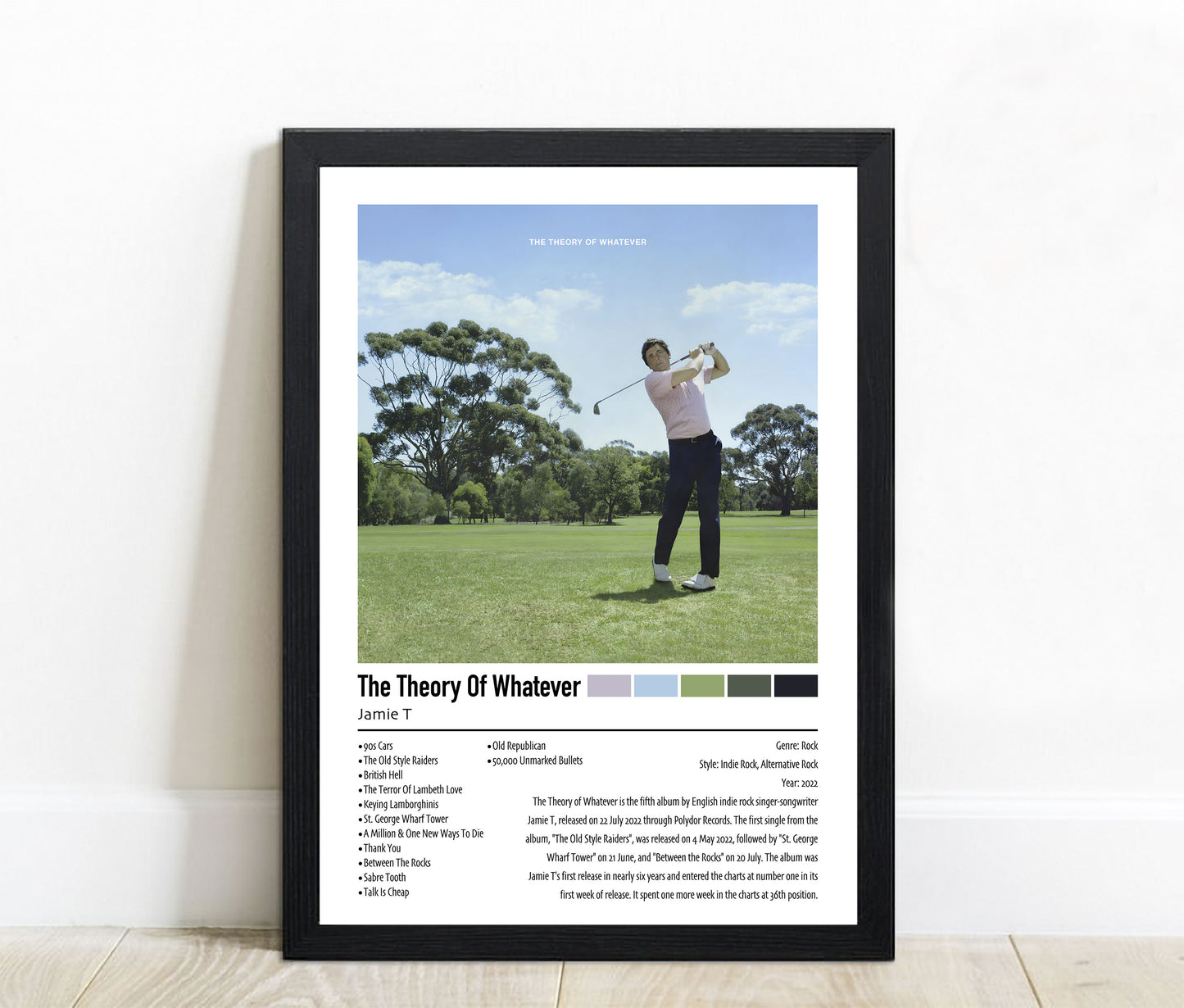 Jamie T | The Theory Of Whatever | Custom Album Cover Poster Print