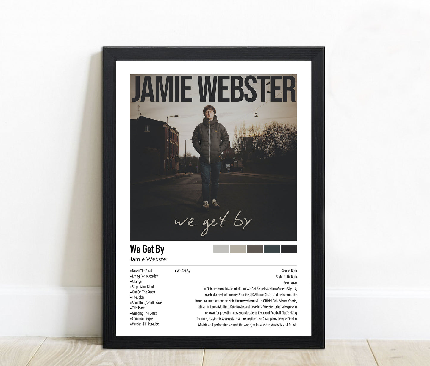 Jamie Webster | We Get By | Custom Album Cover Poster Print