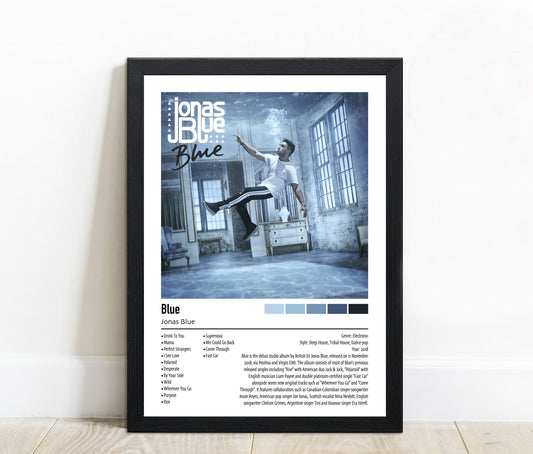 Jonas Blue | Blue | Custom Album Cover Poster Print
