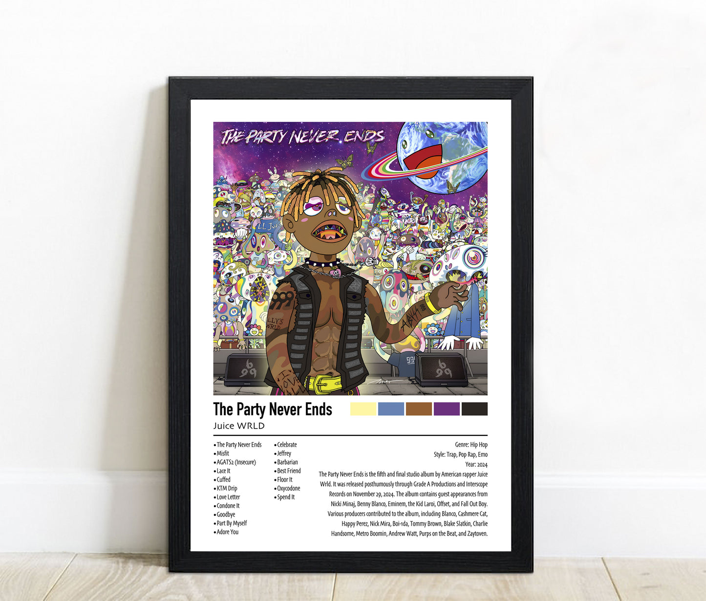 Juice WRLD | The Party Never Ends | Custom Album Cover Poster Print