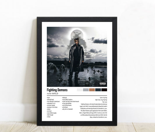 Juice WRLD | Fighting Demons | Custom Album Cover Poster Print
