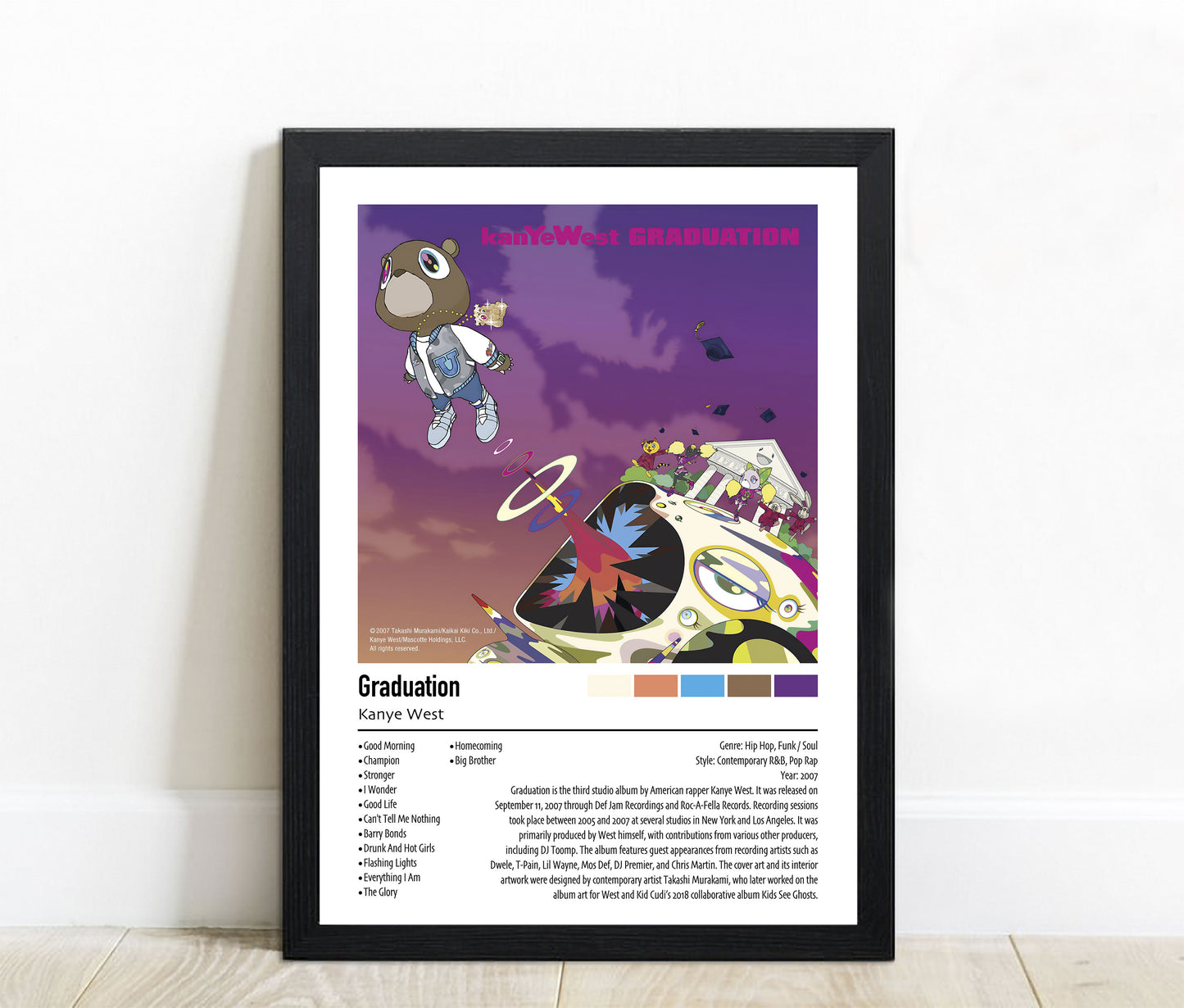 Kanye West | Graduation | Custom Album Cover Poster Print