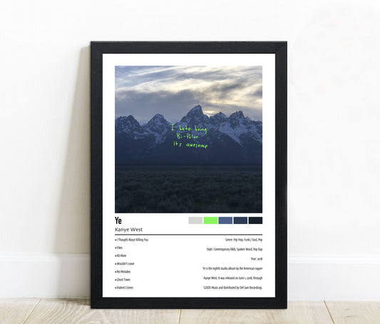 Kanye West | Ye | Custom Album Cover Poster Print