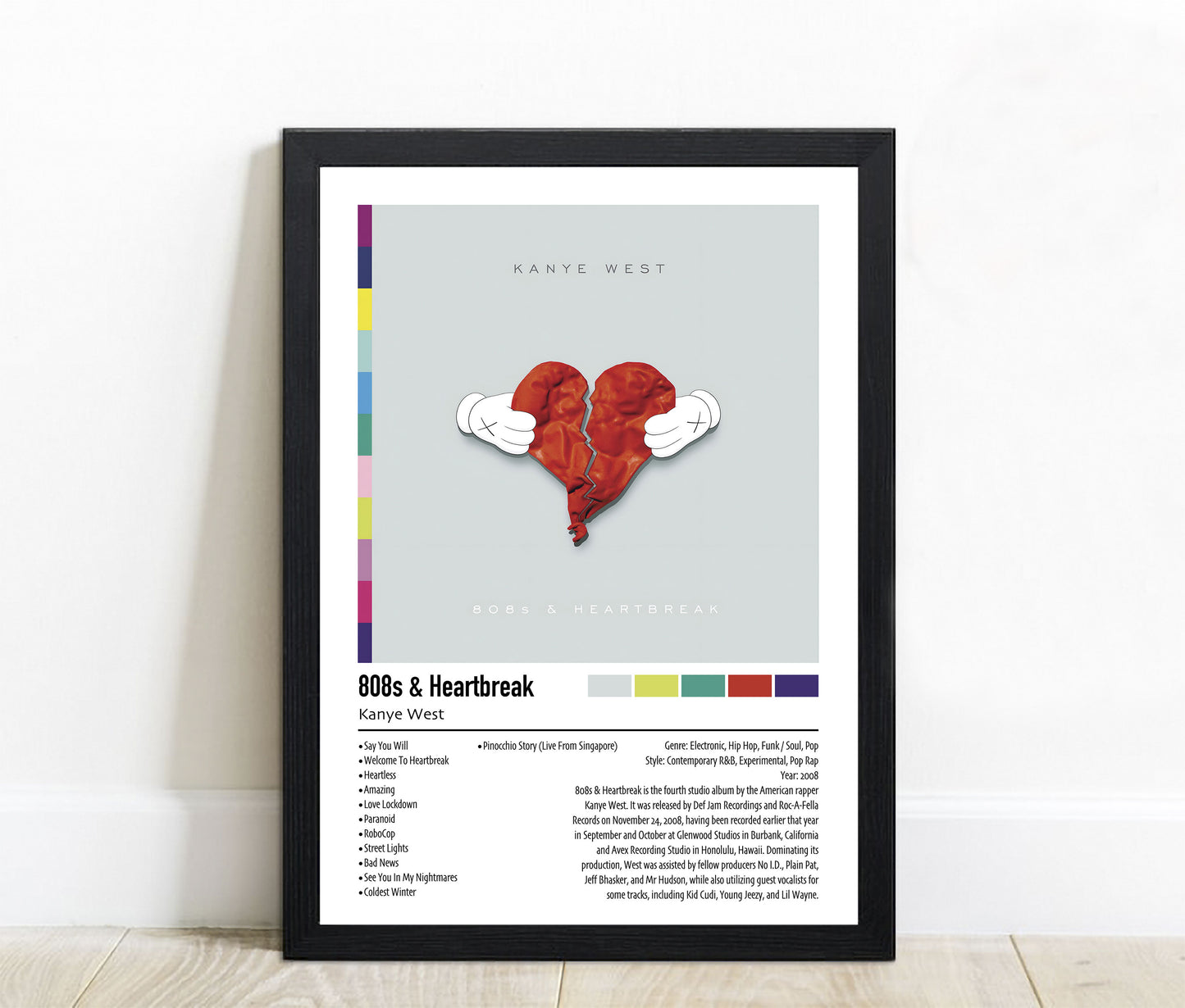 Kanye West | 808s & Heartbreak | Custom Album Cover Poster Print