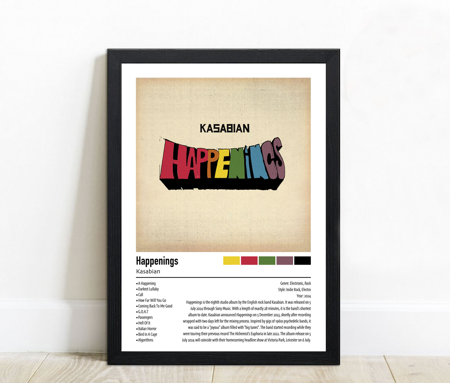 Kasabian | Happenings | Custom Album Cover Poster Print