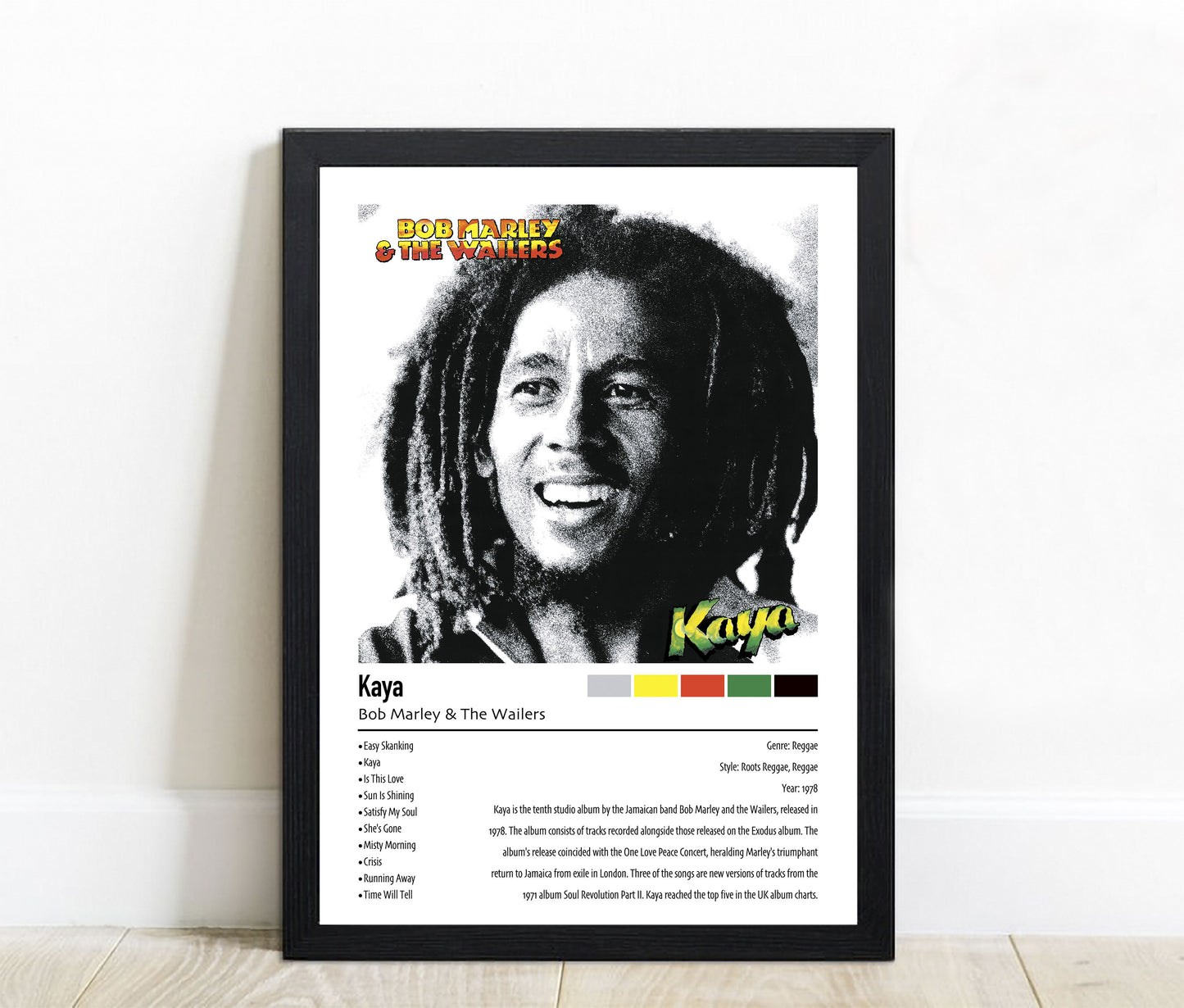 Bob Marley & The Wailers | Kaya | Custom Album Cover Poster Print