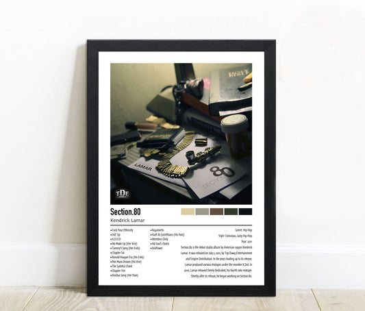 Kendrick Lamar | Section.80 | Custom Album Cover Poster Print