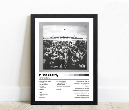 Kendrick Lamar | To Pimp a Butterfly | Custom Album Cover Poster Print