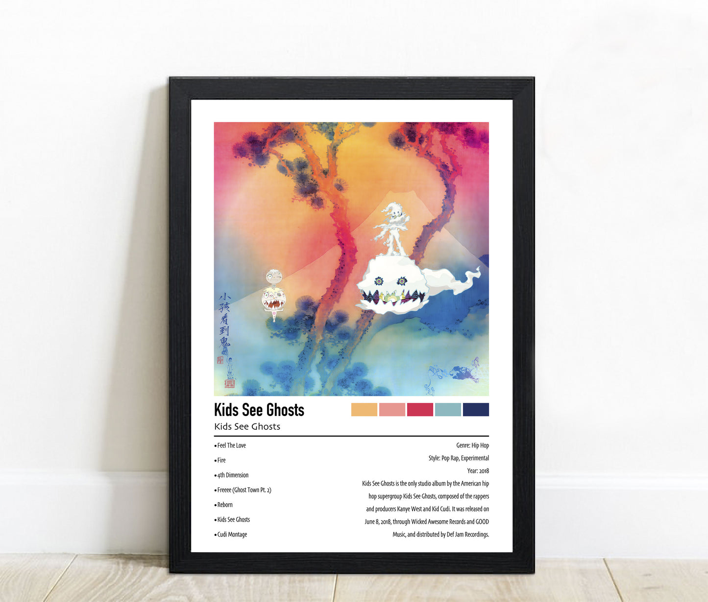 Kids See Ghosts | Kids See Ghosts | Custom Album Cover Poster Print