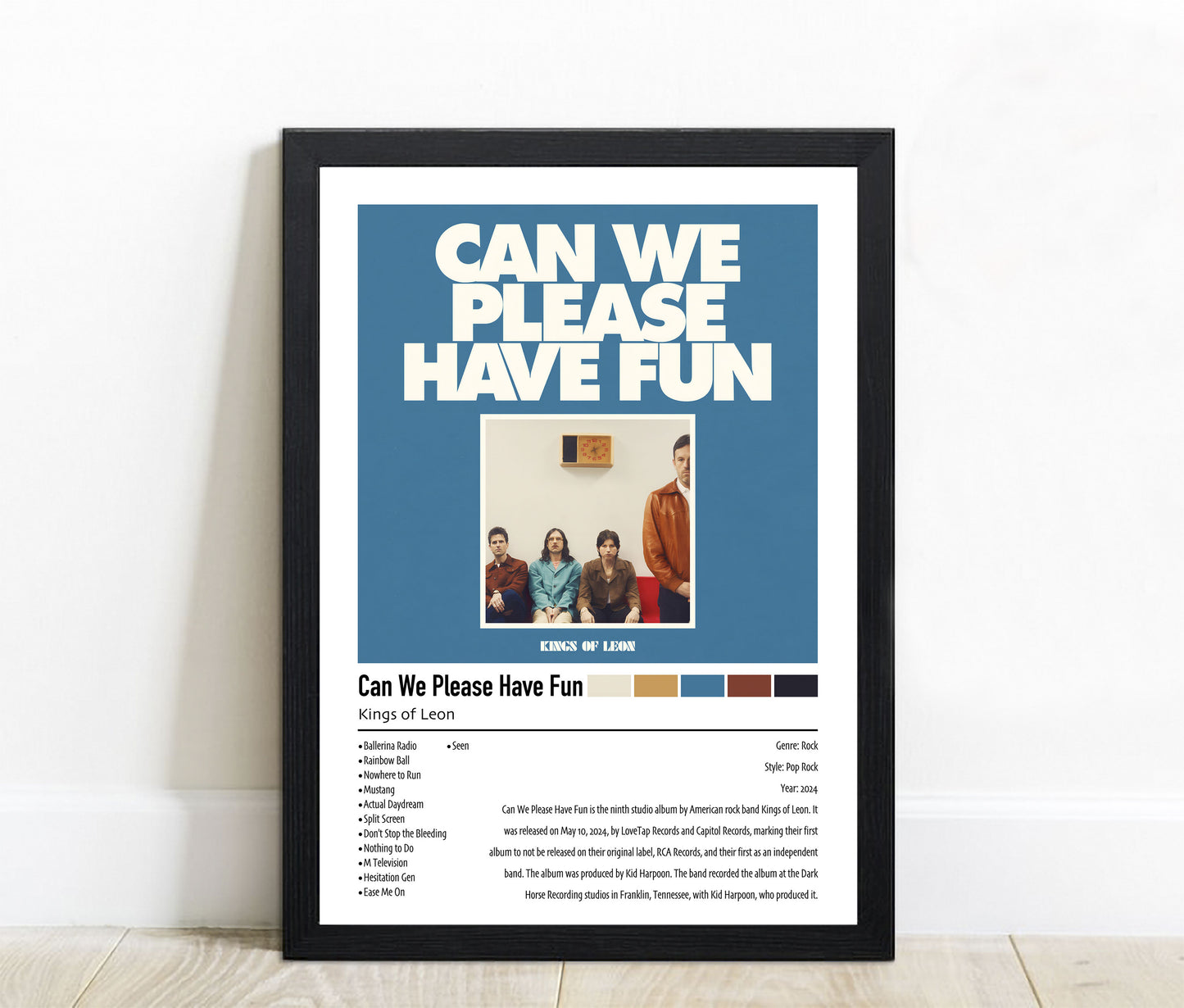 Kings Of Leon | Can We Please Have Fun | Custom Album Cover Poster Print