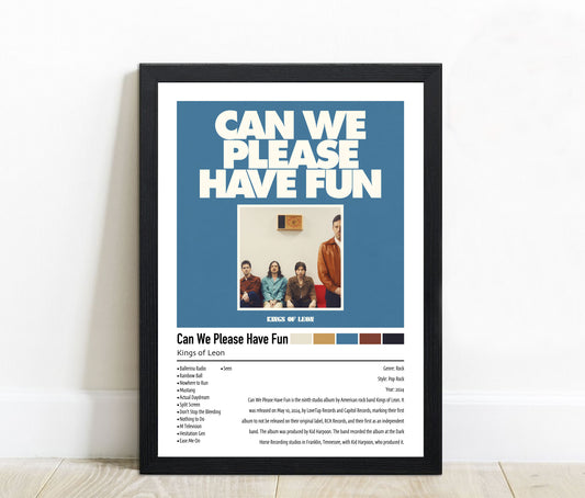 Kings Of Leon | Can We Please Have Fun | Custom Album Cover Poster Print