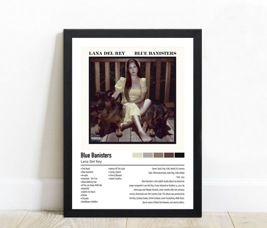 Lana Del Rey | Blue Banisters | Custom Album Cover Poster Print