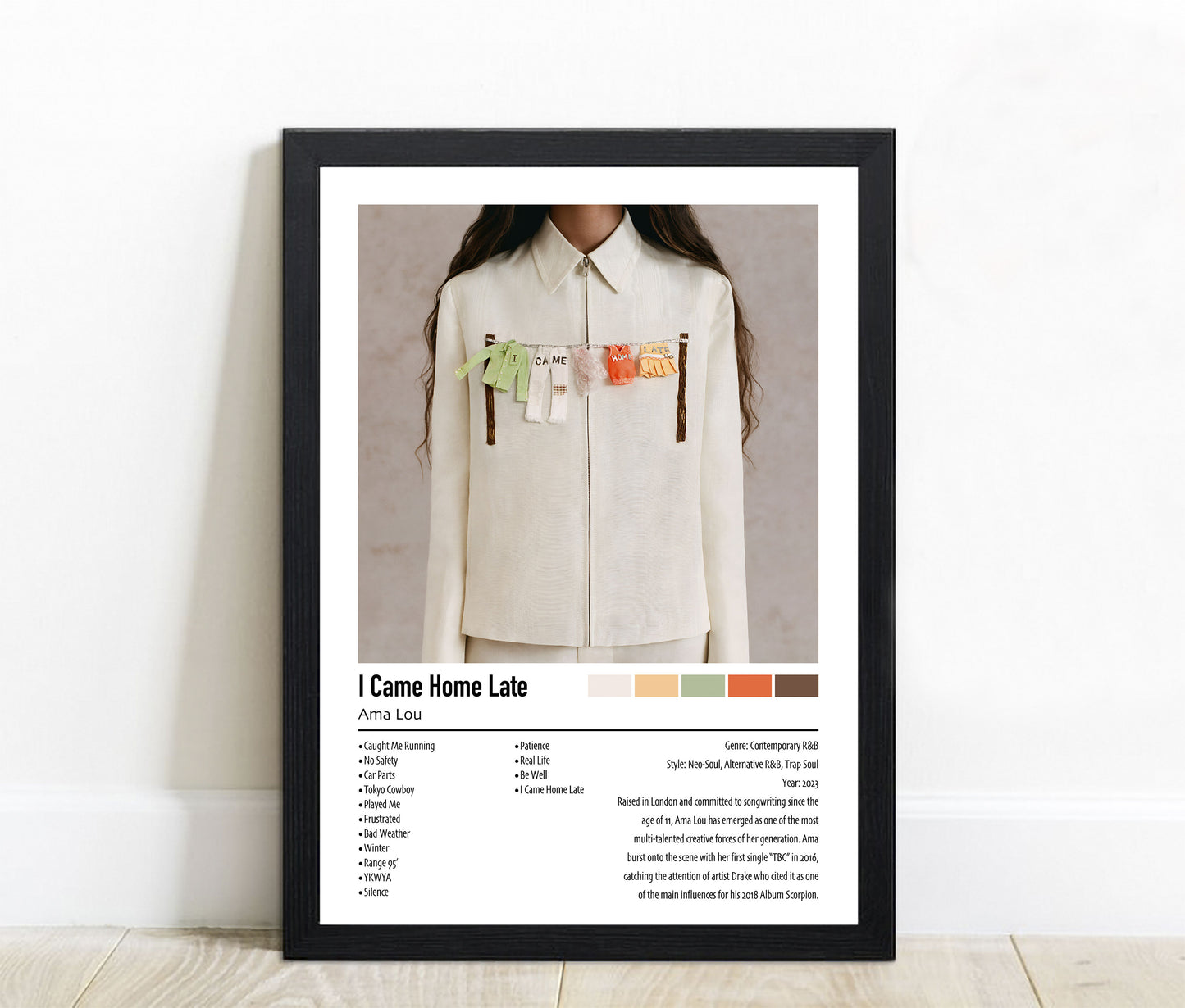 Ama Lou | I Came Home Late | Custom Album Cover Poster Print