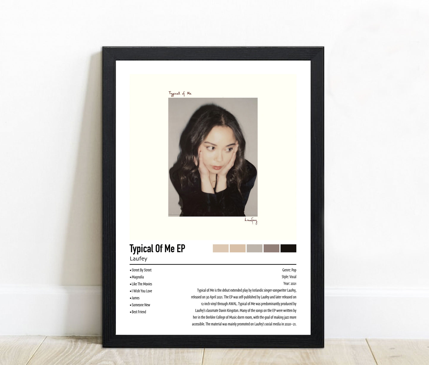 Laufey | Typical Of Me EP | Custom Album Cover Poster Print