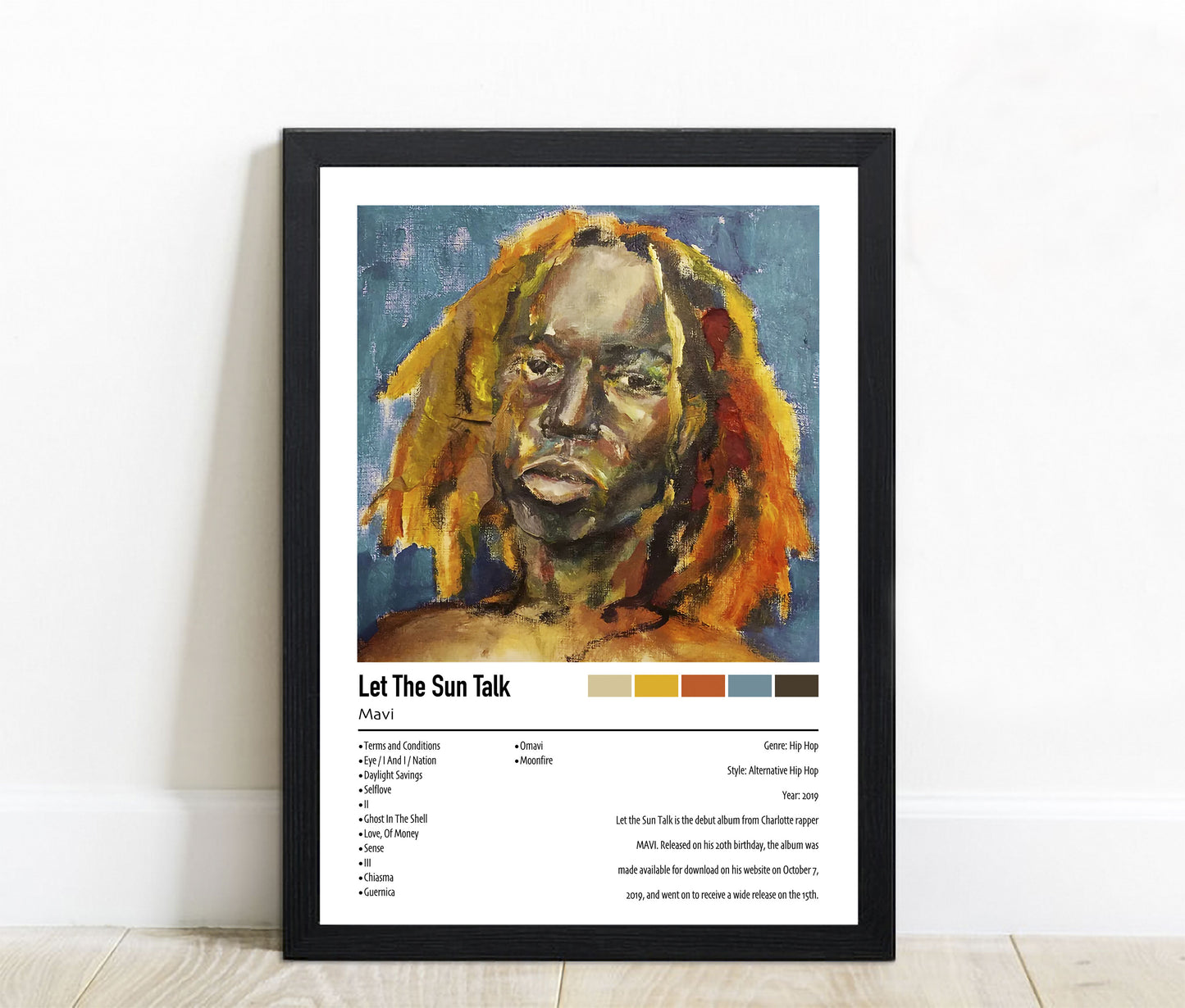 Mavi | Let The Sun Talk | Custom Album Cover Poster Print