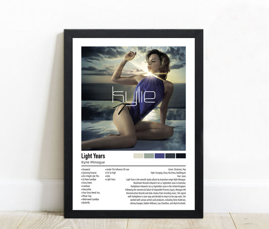 Kylie Minogue | Light Years | Custom Album Cover Poster Print