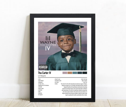 Lil Wayne | Tha Carter IV | Custom Album Cover Poster Print