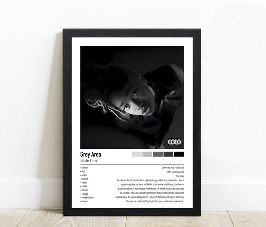 Little Simz | Grey Area | Custom Album Cover Poster Print
