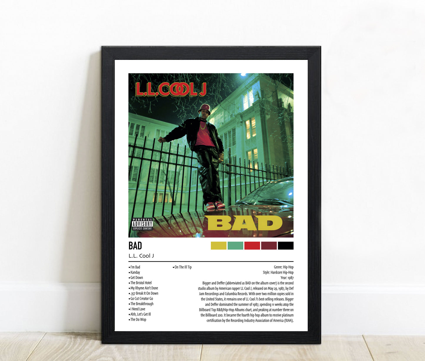 L.L. Cool J | BAD | Custom Album Cover Poster Print