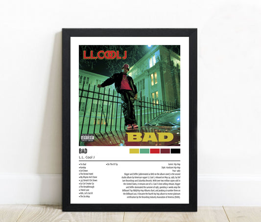 L.L. Cool J | BAD | Custom Album Cover Poster Print