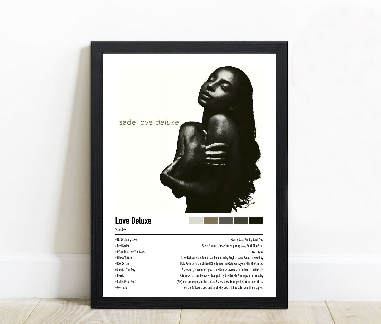 Sade | Love Deluxe | Custom Album Cover Poster Print