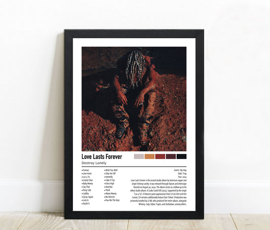 Destroy Lonely | Love Lasts Forever | Custom Album Cover Poster Print
