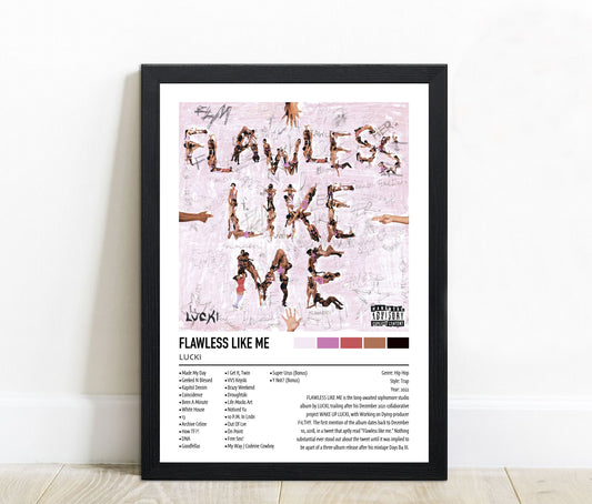 LUCKI | FLAWLESS LIKE ME | Custom Album Cover Poster Print