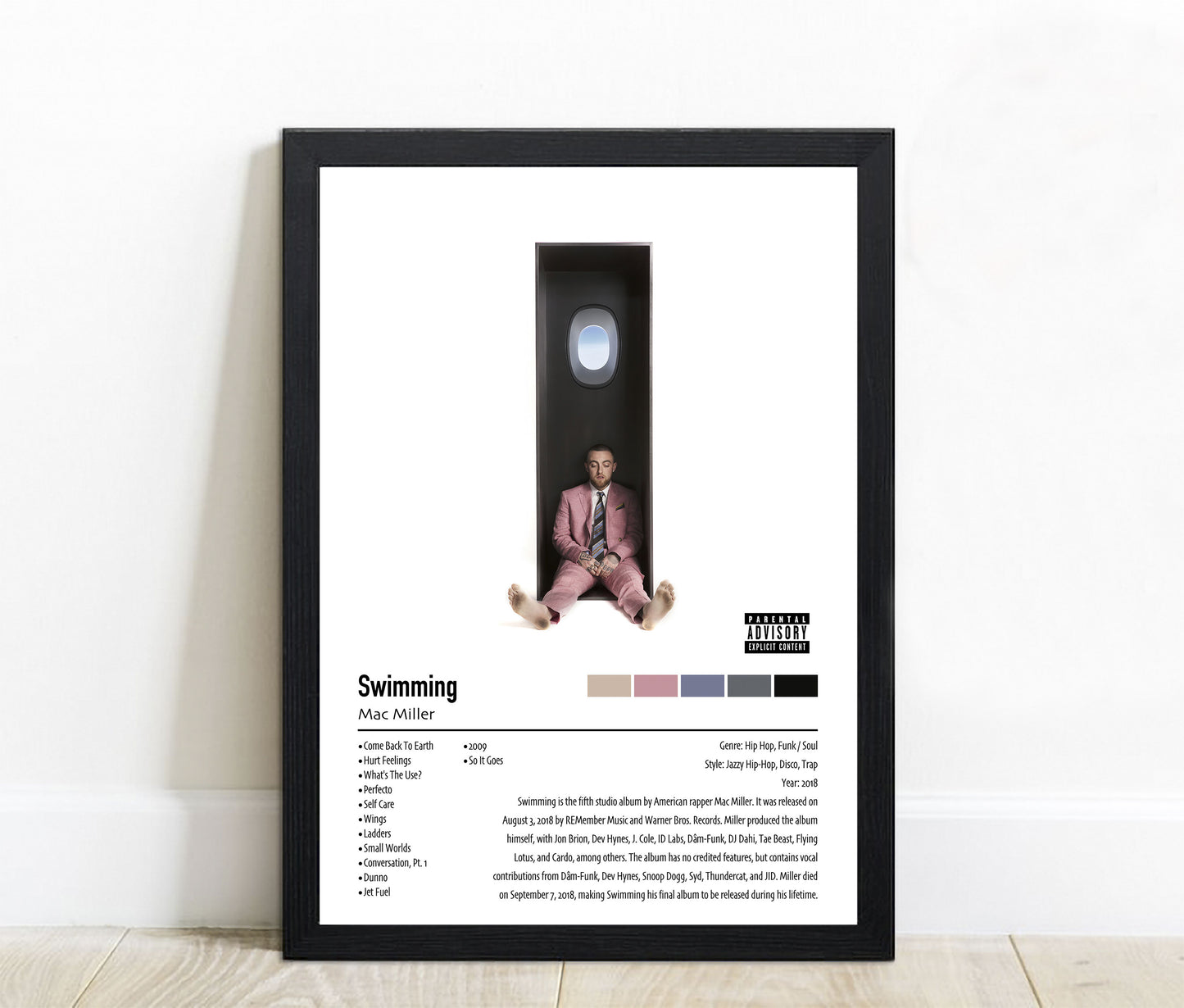 Mac Miller | Swimming | Custom Album Cover Poster Print
