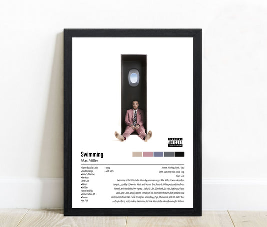 Mac Miller | Swimming | Custom Album Cover Poster Print