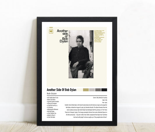 Bob Dylan | Another Side Of Bob Dylan | Custom Album Cover Poster Print