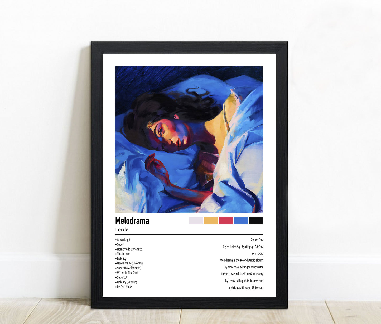 Lorde | Melodrama | Custom Album Cover Poster Print