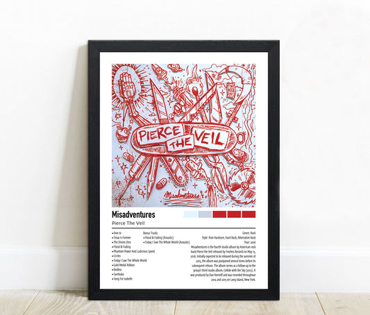 Pierce The Veil | Misadventures | Custom Album Cover Poster Print