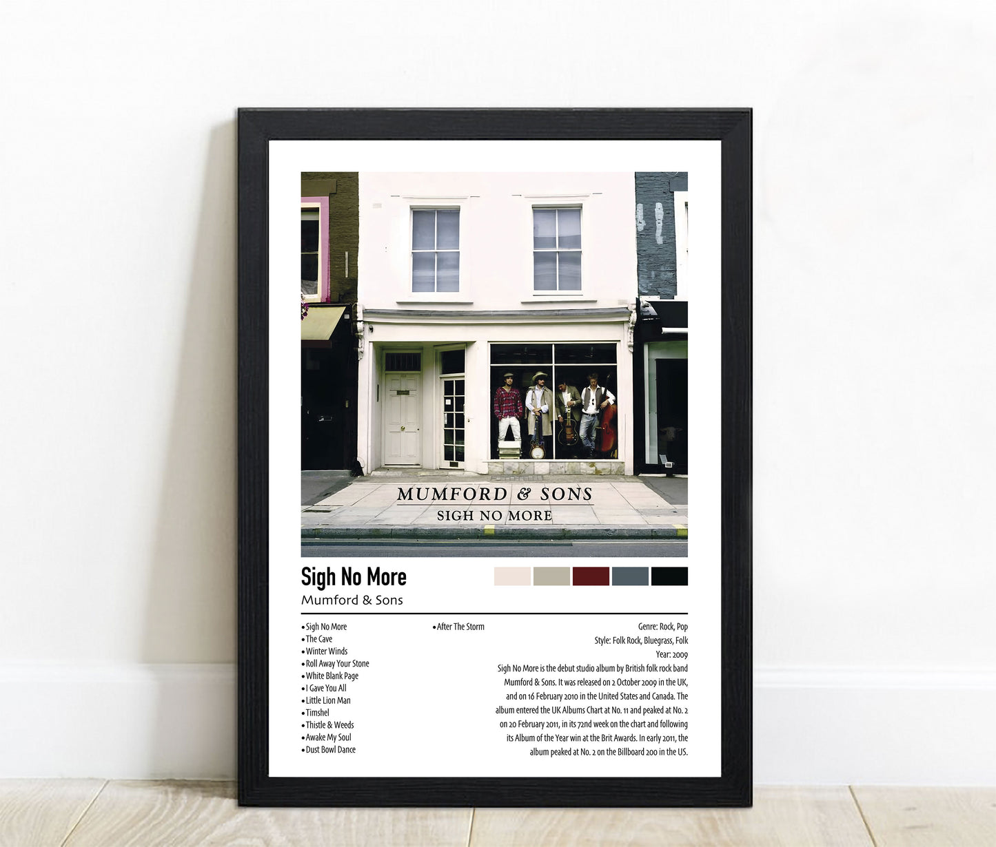 Mumford & Sons | Sigh No More | Custom Album Cover Poster Print