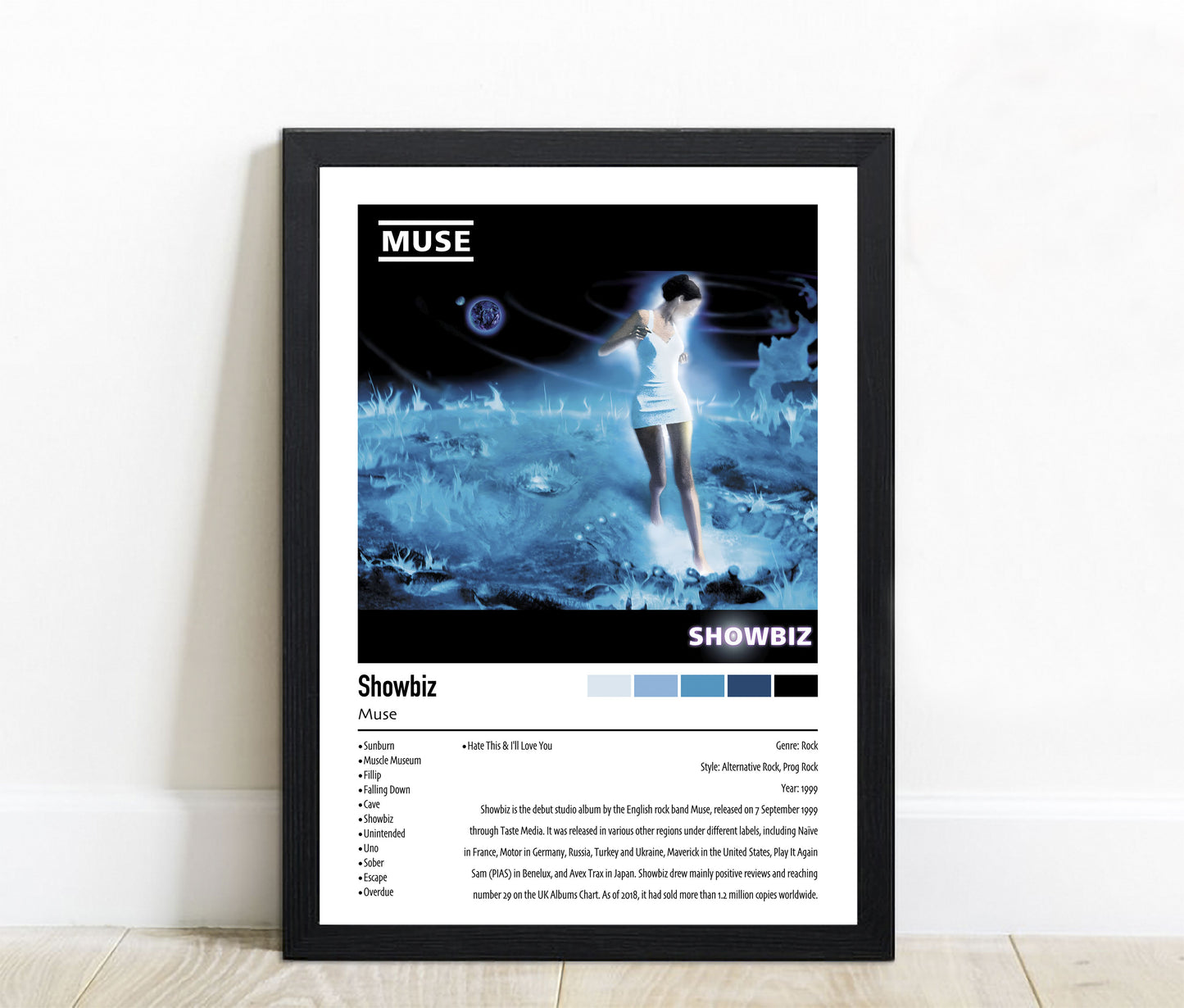 Muse | Showbiz | Custom Album Cover Poster Print