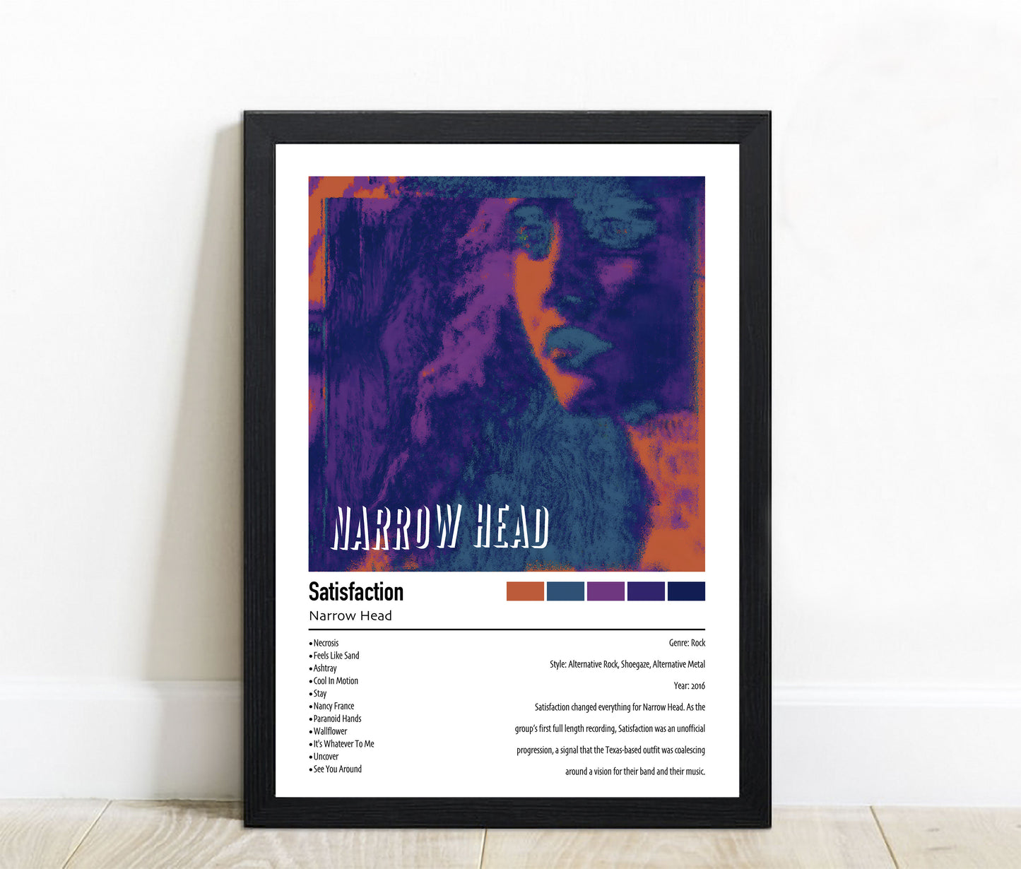 Narrow Head | Satisfaction | Custom Album Cover Poster Print