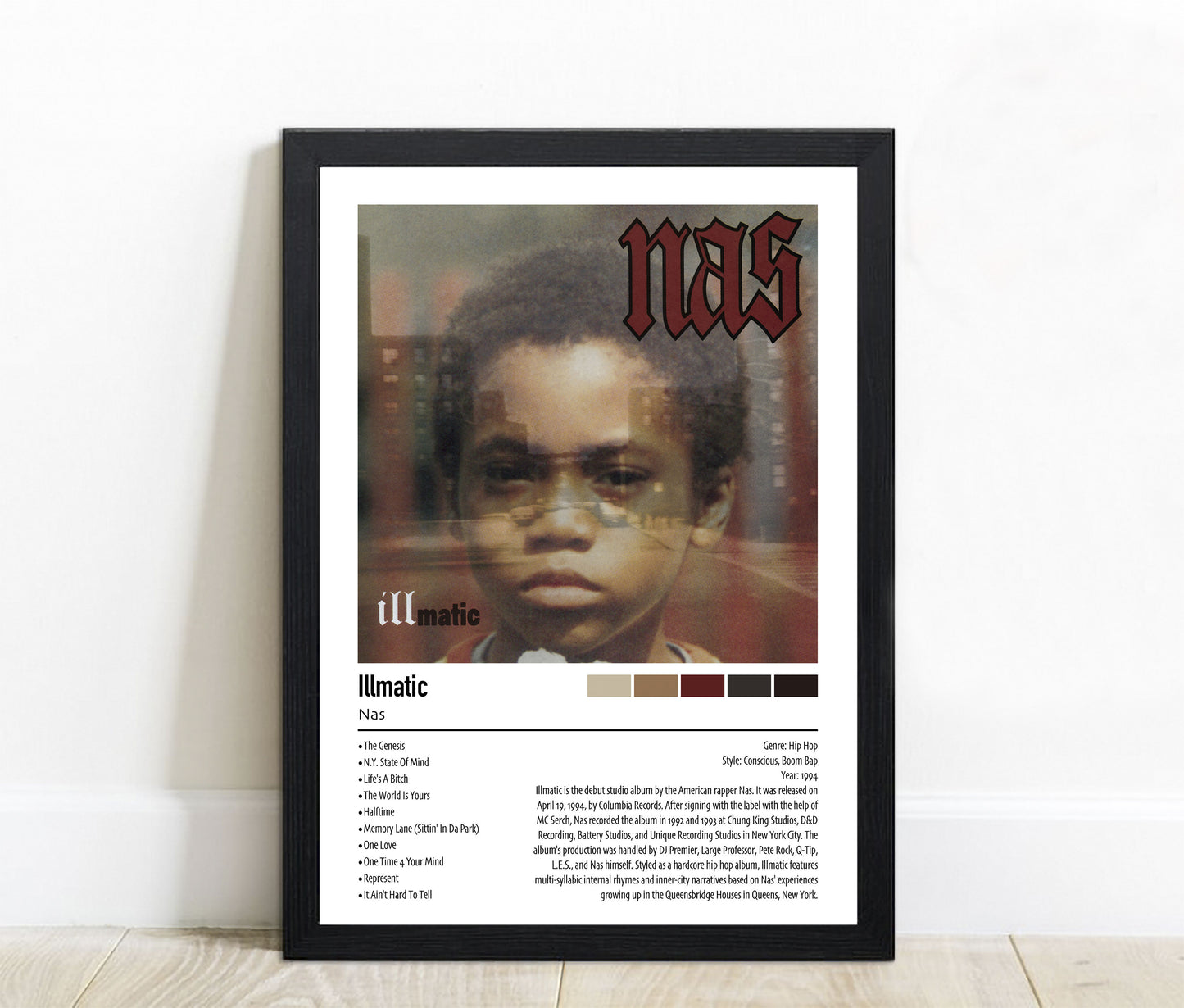 Nas | Illmatic | Custom Album Cover Poster Print