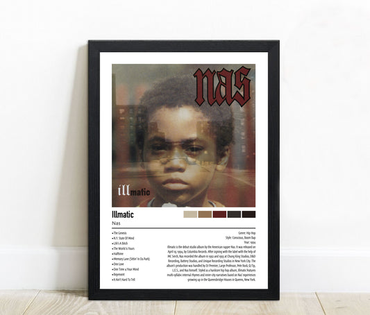 Nas | Illmatic | Custom Album Cover Poster Print